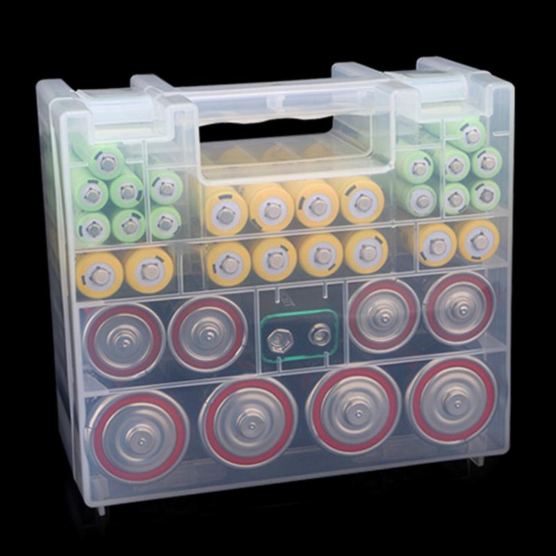 Plastic Battery Box Storage Case Holder Organizer For Aa Aaa C D 9V Batteries