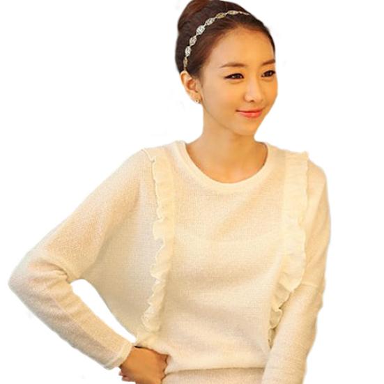 Lady Girl Fashion Sweet Metal Hollow Rose Flower Elastic Hair Band Headband