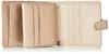 Peaks Peak Women's Bifold Wallet, Cowhide Leather, Two-Tone Color, Champagne, YC-3907