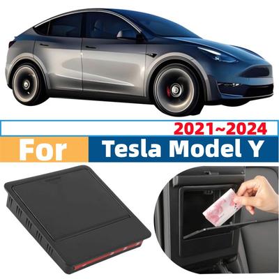 Voor Tesla Model Y 2026 2026 2026 2026 Auto Armleuning Verborgen Knop Opbergdoos Diversen Opruimbakje Organizer Interieur Accessoires