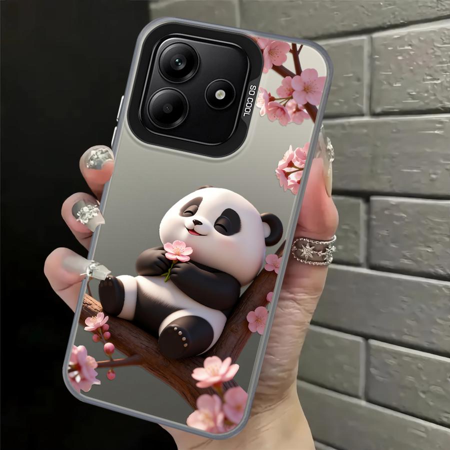 

Chubby Panda Back Phone Cover Case for Xiaomi Poco C50 F4 X3 NFC X5 X3 Pro F3 GT C51 Poco X5