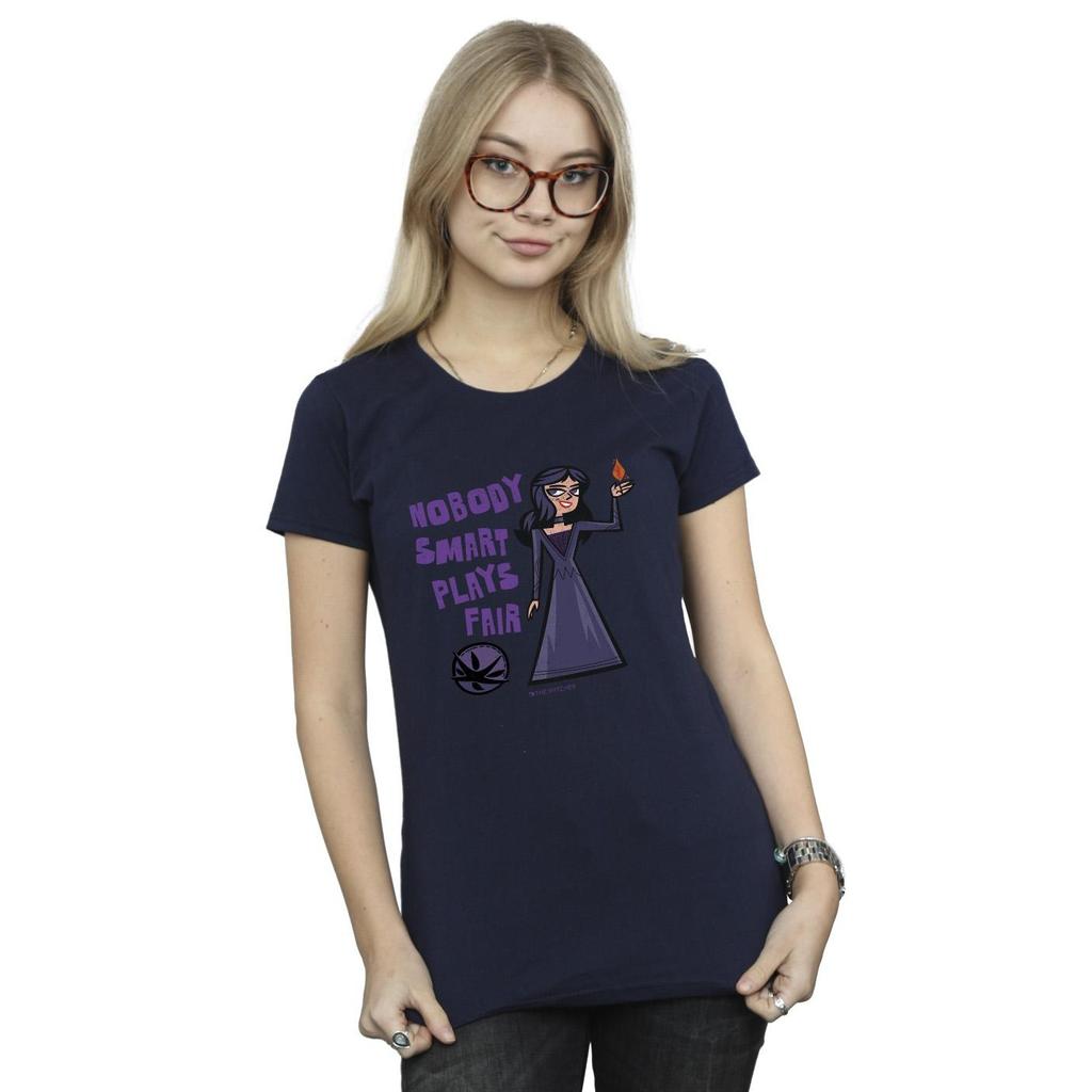 Netflix Womens/Ladies The Witcher Nobody Smart Plays Fair Cotton T-Shirt
