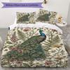 Peacock Pattern Bedding Uilt Set Uilt Cover Pillowcase Home Decoration Birthday Gift (1 * Duvet Cover + 2 * Pillowcase  Without Core)121
