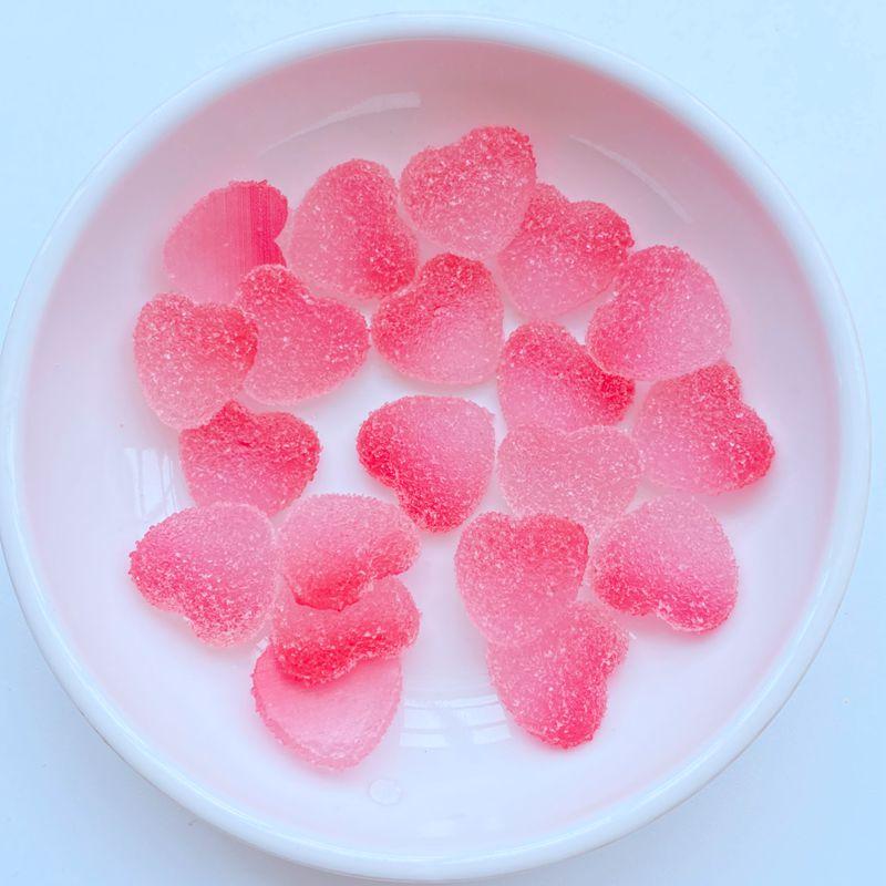 20Pcs New Cute Mini 16*17mm Bicolor Cardioid Flat Back Resin Cabochons Scrapbooking DIY Jewelry Craft Decoration Accessorie