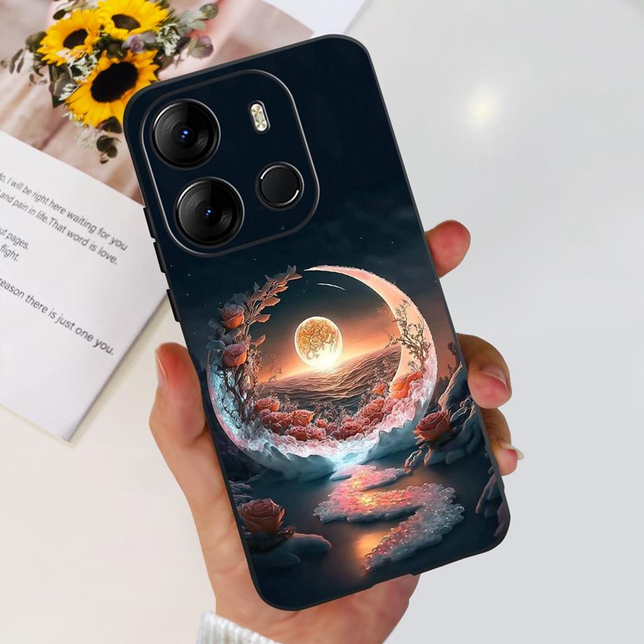 For Tecno Pop 7 BF6 Pop 7 Pro 7PRO BF7 BF7h Case Soft TPU Matte Silicone Bumper Coque Fundas Marble Space Man Dragon Etui Pop7