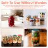 4Pcs Silicone Fermentation Lid for Wide Mouth Mason Jars Reusable Fermenter Cap with Date Tracker Sealed Suction Lids Fits Can