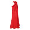 Elegant Off-Shoulder Backless Wrap Tie Neckline Maxi Dress Women 2025 Slim Fit High Waist TR Fabric