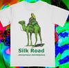 Zijderoute Anonieme Marktplaats Logo Promo Vintage Gewassen Wit T-shirt Unisex T-shirt
