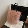 Plush bag women's autumn and winter new versatile shoulder handbag casual high-end plush bag