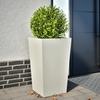 White Plant Pot 45 X 45 X 75 Cm Steel
