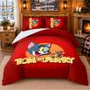 Tom and Jerry Pattern Bedding 3Pcs Set Bed Sheet And Pillowcases For Indoor Bedroom