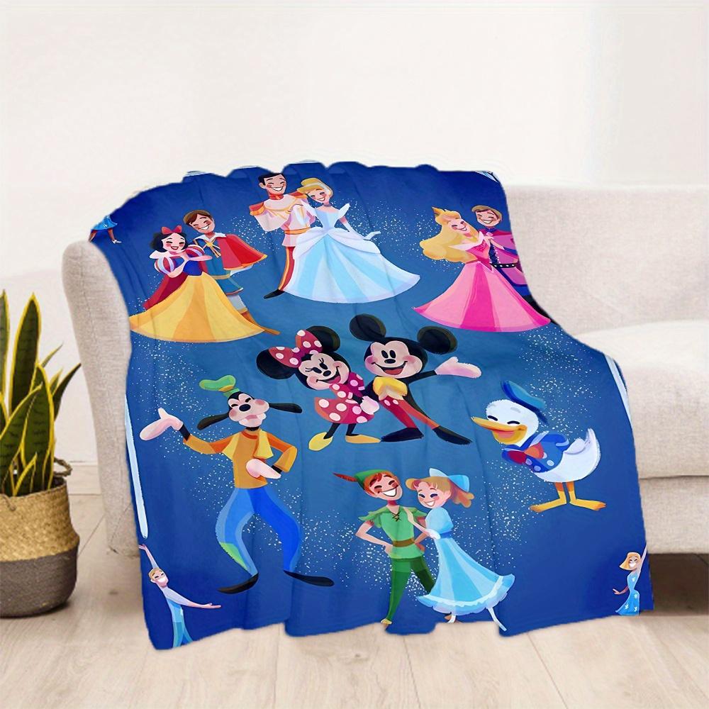 1pc, Disney Princesses and Princes Soft Throw Blanket, Decorative Blanket, Living Room, Travel, Camping