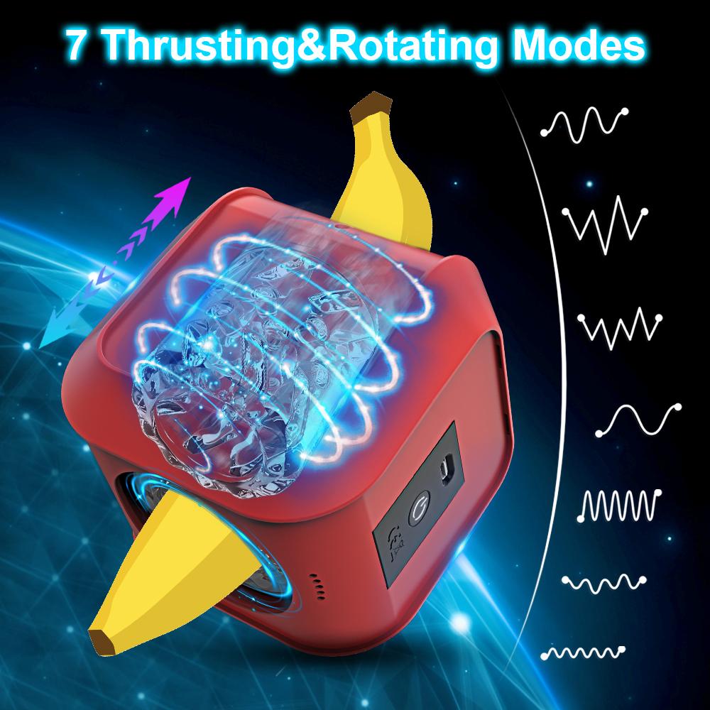 Men's Retractable Rotating Rubik's Cube Masturbation Cup Technology Sense Two-way Large Channel Simulates Vagina