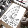 The Gruffalo Poster Carpet Rug for Living Room Bedroom Home Sofa Decoration,Kids Play Nonslip Floor Mat