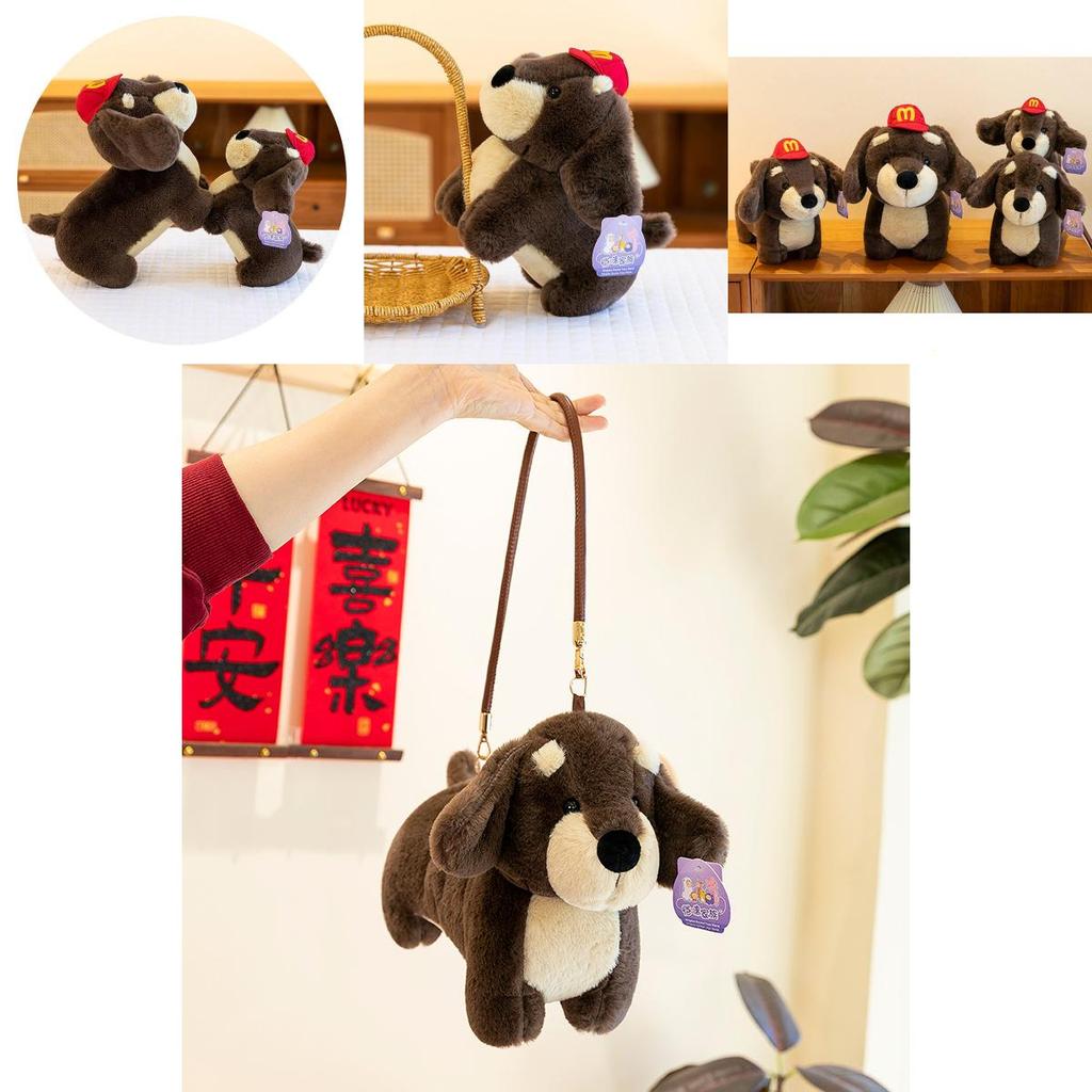 Adorable Dachshund Dog Plush Backpack Toy Perfect For Girls Sleeping Pillow And Comfort Doll