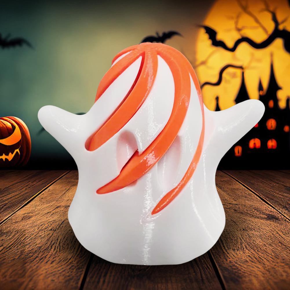 3D Printed Halloween Ghost Spiral Cone Fidget Toy Halloween Toys Spiral Perspective Sculpture Toys for Kids and Adults