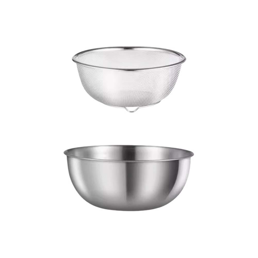 Mesh Fruit Vegetable Washing Bowl Double Layer Vegetable Fruit Strainer  Household