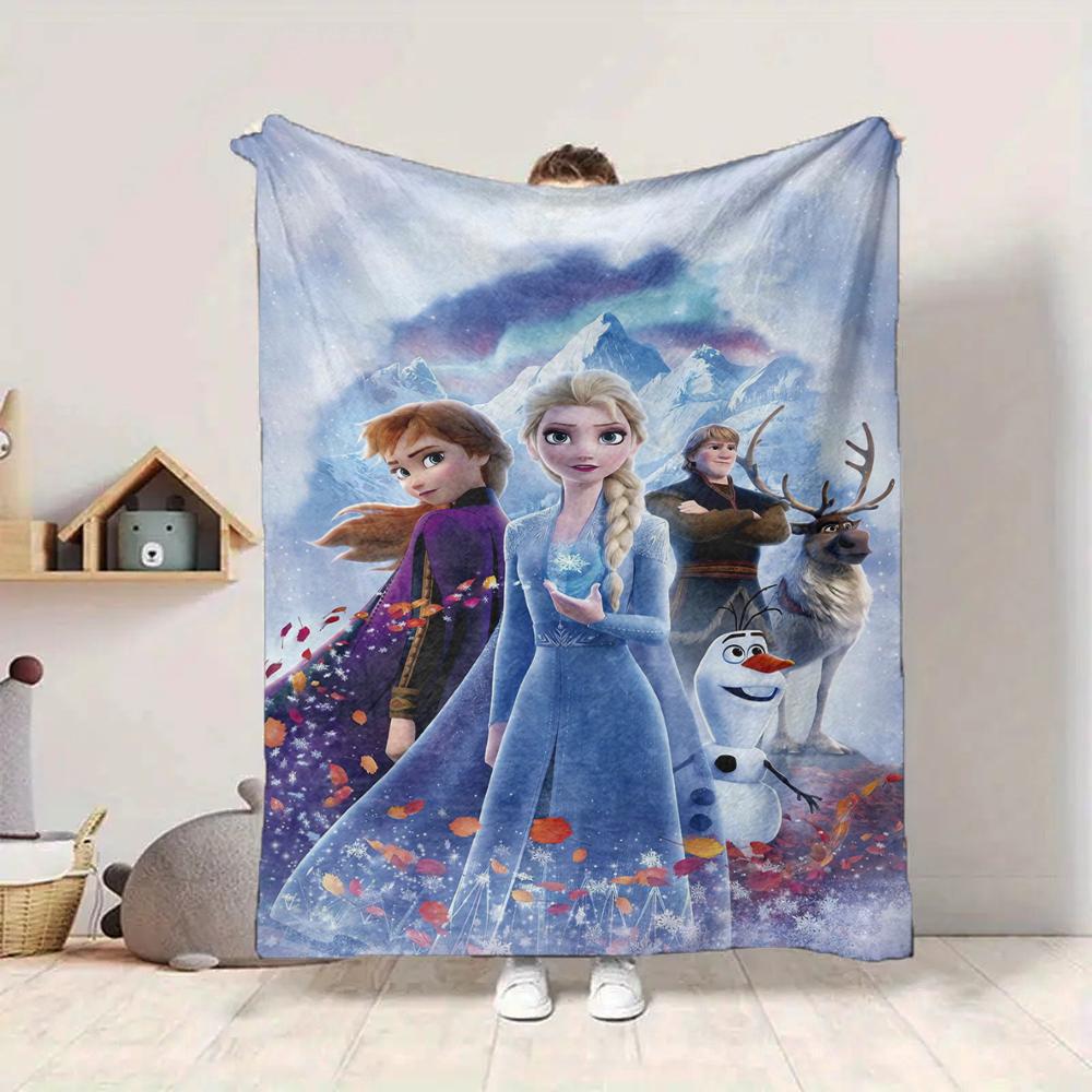 1Pc Frozen Adventure Blanket Soft And Comfortable Casual Warm Camping Travel Christmas Halloween Xmas Gift M928452
