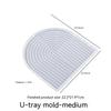Striped U-Shaped Silicone Mold, Abstract Architectural Resin Moulds For Soap Tray, Handmade Candle, Lotion Bar, Cake Home Deco