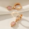 1 Pair Fashion Geometric Shapes Dangle Earrings for Women Cubic Zirconia Jewelry Wedding Party Accessories