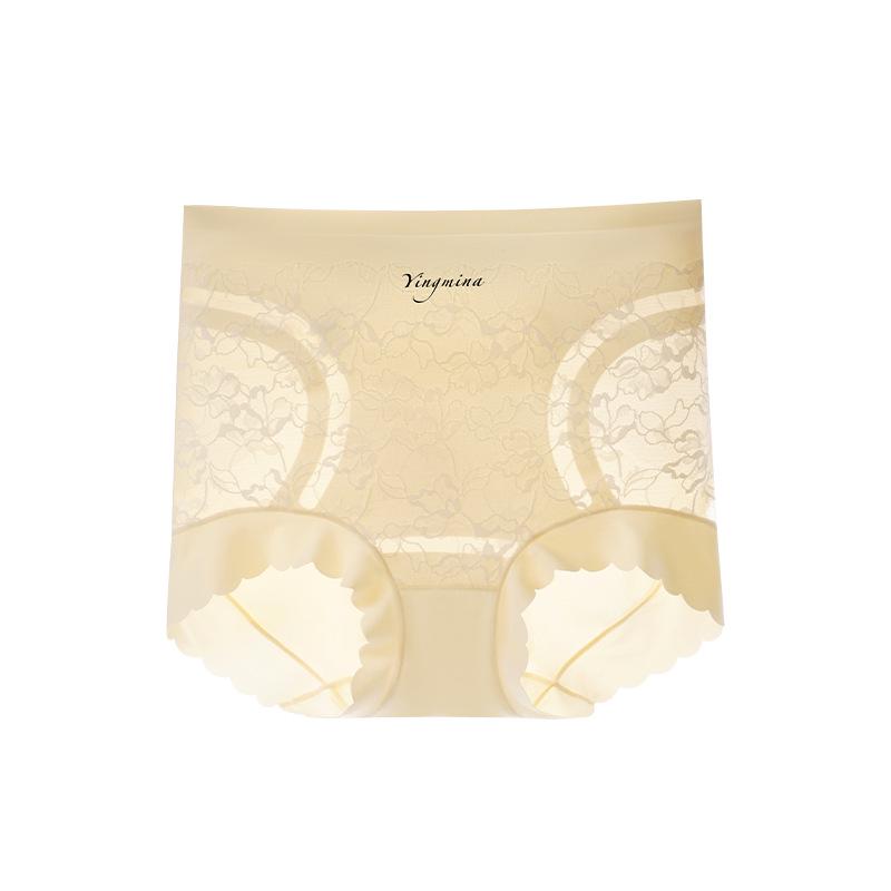 2025 Summer Tummy Control Lace High-Waist Women's Panties: Comfortable Fashion Triangle