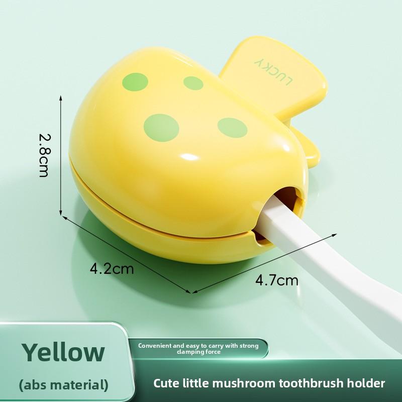 

1 шт. Дорожный милый дизайн гриба Коробка для хранения зубных щеток Настенное крепление Присоска Контейнер для зубной щетки Пылезащитный Семейный набор аксессуаров для ванной 1PCS