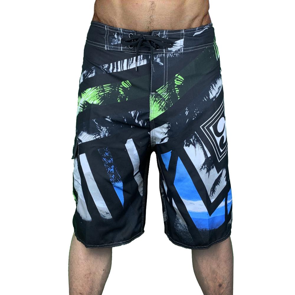 Quick Drying Beach Shorts for Men Surf Beach Shorts Fast Dry Swim Trunks with Bermuda, Fitness Muscle Short Pants, Summer, New,