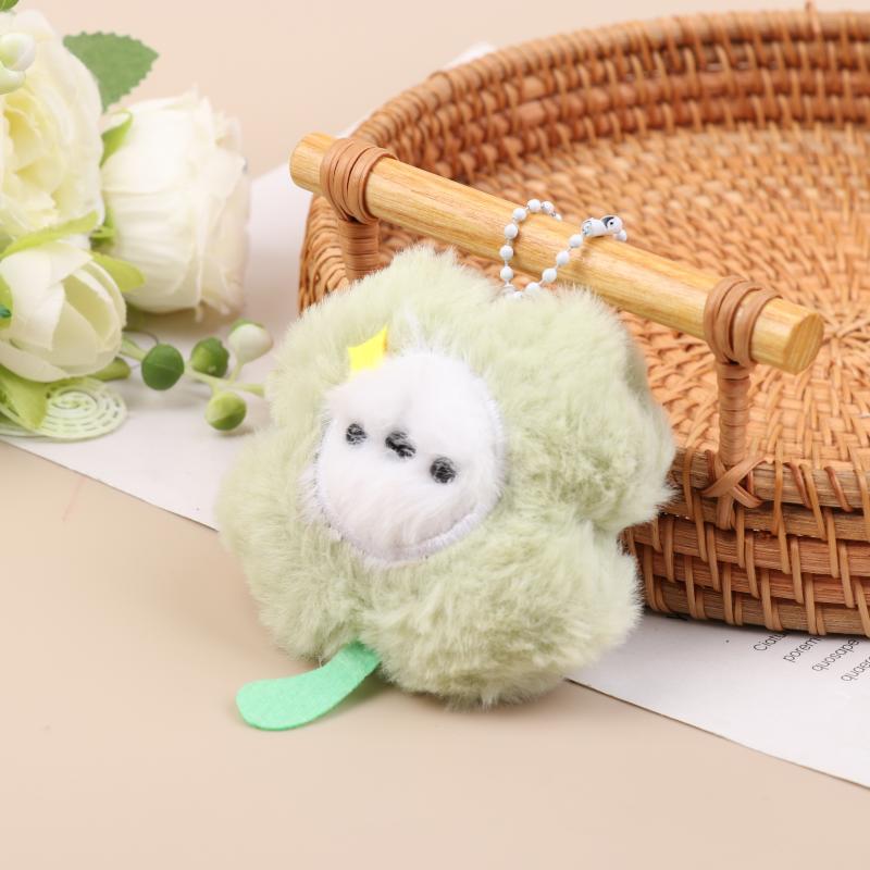 

Плюшевый брелок в виде четырехлистного клевера на удачу, милая мягкая кукла, брелок для ключей, мультяшное подвесное украшение, подвеска для сумки, девчачьи подарки