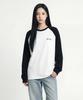Kikimimi Raglan Ribbed Long Sleeve Kitty Small Logo T-Shirt (White)