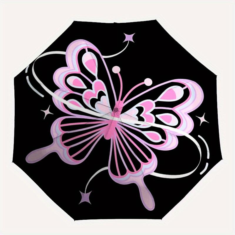 

1pc Pastel WingsAutomatic Folding Umbrella, Portable & Foldable Design with 8 Ribs, Casual Outdoor Accessory yy250804214