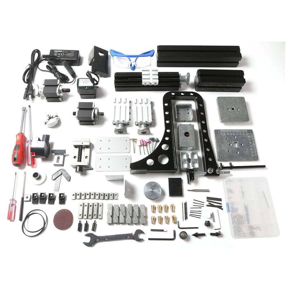 6 In 1 Lathe Woodworking Tool High Power Metal Bow Type Arm Mechanical Accessory 24W