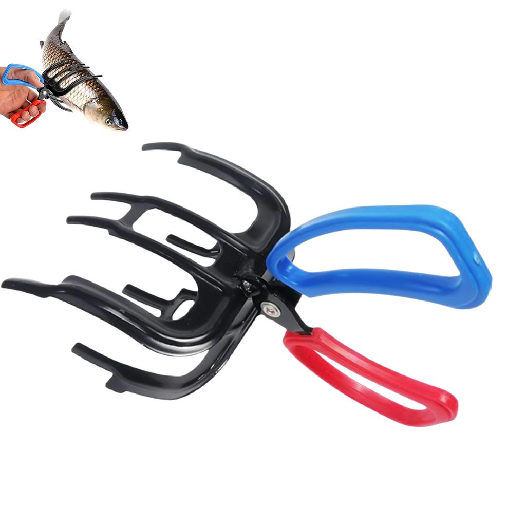 Portable 2/3 Claw Fish Gripper 3 Teeth Fishing Pliers Anti-Slip Fish Claw Gripper for Most Freshwater Fish and Crab