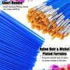 10Pcs Painting Brushes Set Art Round Flat Hair Nylon Hair Paint Brush for Oil Acrylic Watercolor Kids/Artists/Beginners/Students