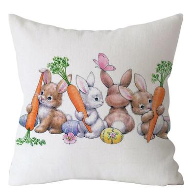 Heimdekoration Oster-Serie Druck Polyester Kissenbezug Kissenbezug Ist Geeignet für Schlafzimmer Wohnzimmer