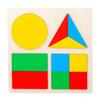 Dětské vzdělávací Montessori Rané učení Děti Barevné geometrické tvary Dřevěné puzzle Osvícení a poznání Dřevěné puzzle