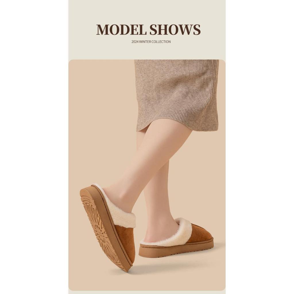 Same Color Couple's Home Shoes for Men and Women, Gentle Companionship for Winter Home, Soft Plush Upper, and Comfortable Memory Sponge