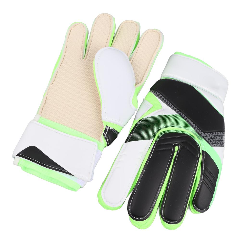 Soccer Goalkeeper Gloves Thickened Latex Goalkeeper Training Gloves Fluorescent Green Gloves for Adult Number 9