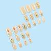 24pcs False Nail With Flower Pattern Friendly Stick On Nail Press On Nail Quick Application Fashion Nail Art for Women