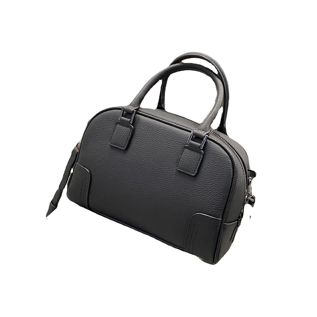 Cowhide Women's Bags, One-shoulder Crossbody Women's Bags, Fashionable Large-capacity Soft Leather Handheld Round Bags, Simple