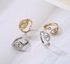 HECHENG,Eyes Ring,Lucky Eye Evil Open Rings,Cooper Micro Pave Cubic Zircon Ring,for Women Zircon Wholesale