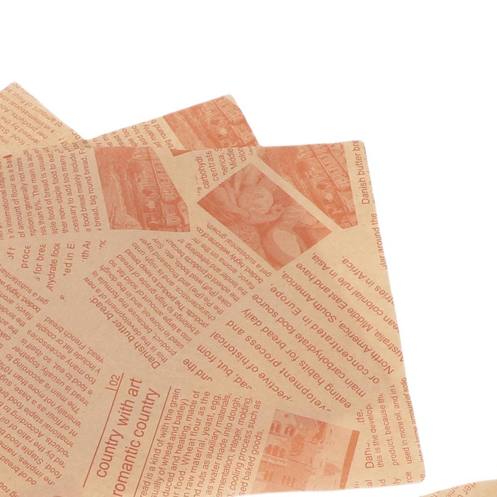 500PCS Grease Resistant Food Basket Liner Sheet Paper Sandwich Wrapping Sheet  Fried Chicken
