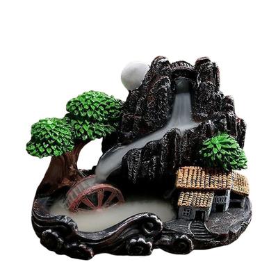 M-Modern-High Mountain Flowing Waterfall Backflow Incense Burner Home Fragrance Diffuser Incense Burner Decoration