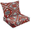 Vargottam Bedrucktes Outdoor Tiefsitz Patio Kissen Set 2-teiliges Sitzset Allwetter Ersatz
