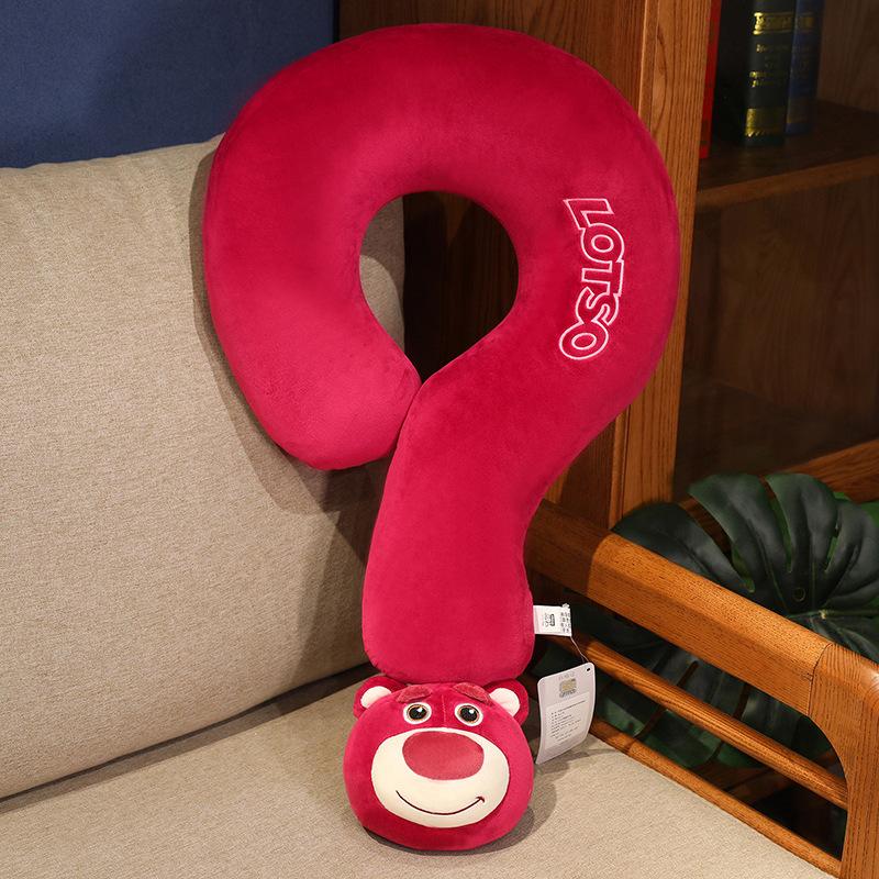 Creative Question Mark Neck Pillow Car Ice Silk Multifunctional Pillow Office Lunch Break Neck Care Holiday Gift for Women