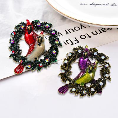 Dripping Bird Wreath Brooch Jacket Accessories Temperament Pin Animal Brooch Accessories
