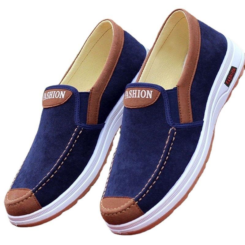 New Old Beijing Cloth Shoes Men's Shoes Spring Canvas Shoes Men's Casual Shoes Comfortable and Lightweight Shoes Non-slip Low-top Tide Shoes