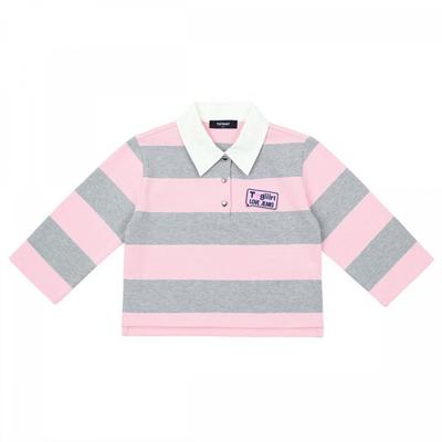 Pink Stripe Polo Shirt T51kct040