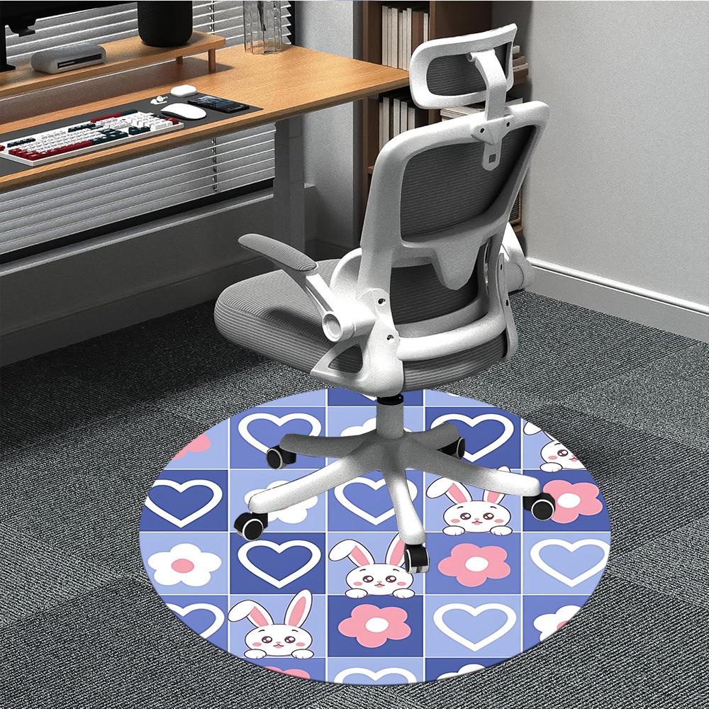 

1pc Bunny Heart Chair Carpet for Office, Soft Flannel Throw Mat, Perfect for Office, Holiday Party Decoration Choice yy260320127 80cm by 80cm