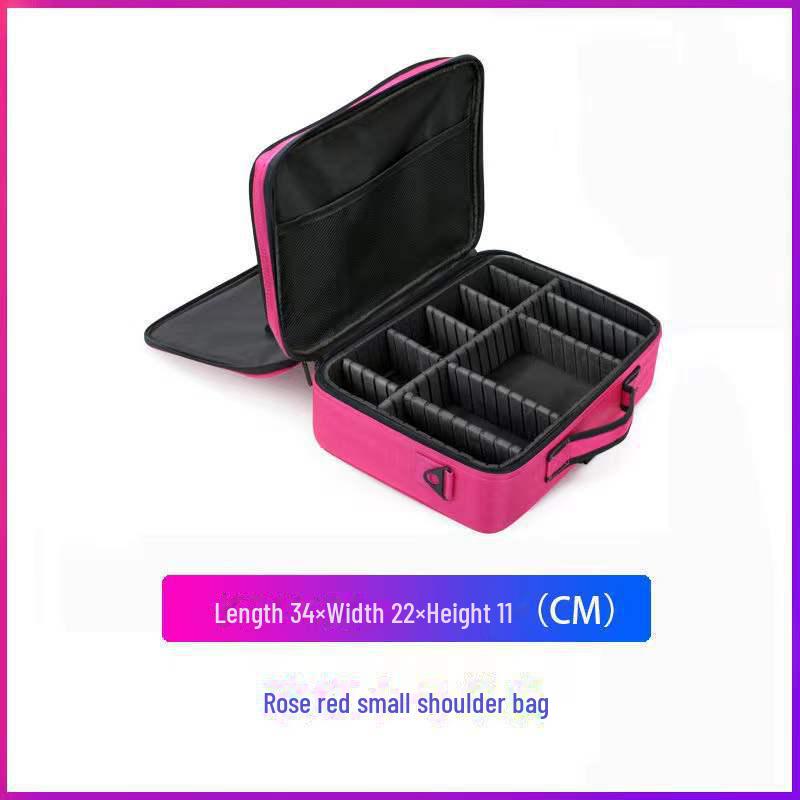 

Профессиональная водонепроницаемая многослойная дорожная сумка для визажиста small shoulder bag розы красного