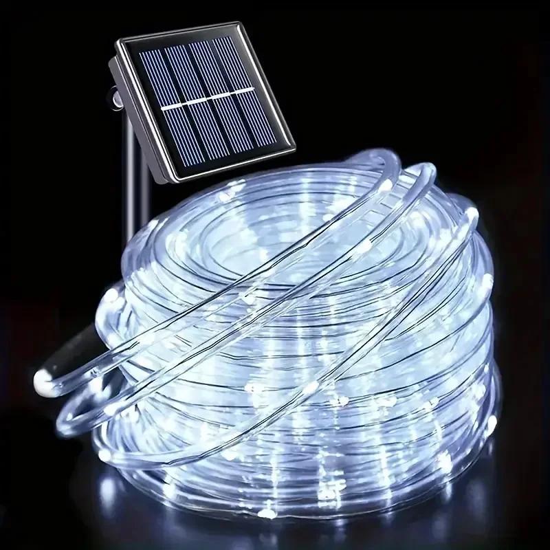 7m/12m 100LED Solar String Lights Outdoor Waterproof Garden Rope Lights with 8 Modes for Party Wedding Patio Holiday Decoration